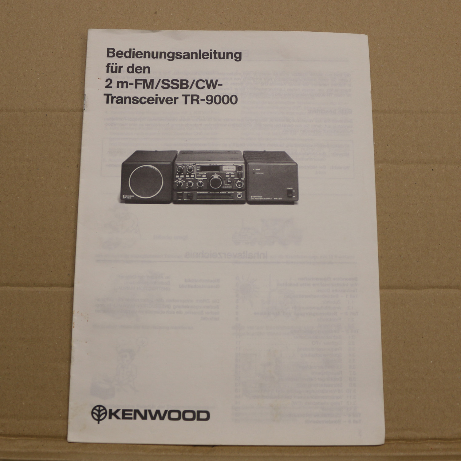 Kenwood TR-9000 Bedienungsanleitung