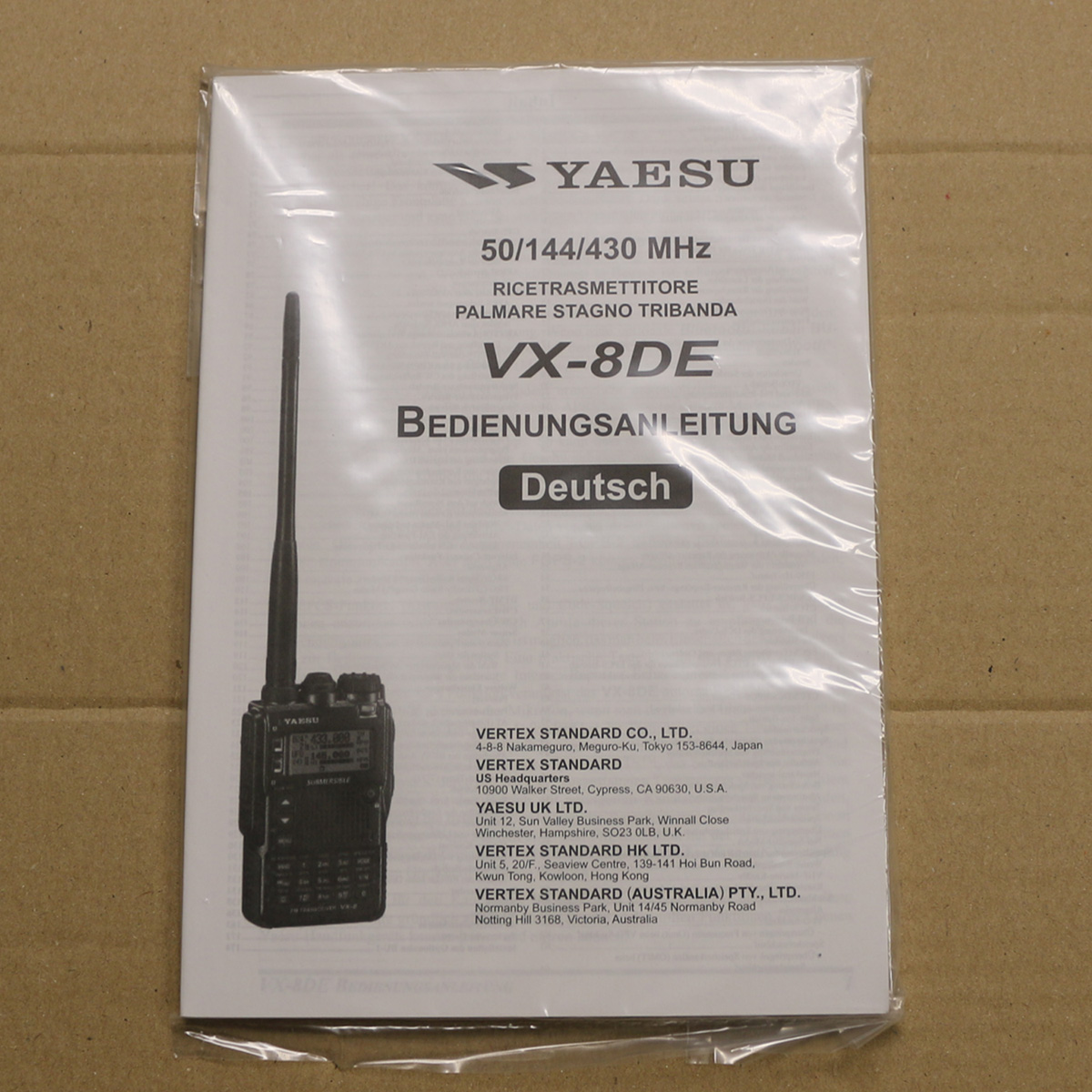 Yaesu VX-8DE Bedienungsanleitung