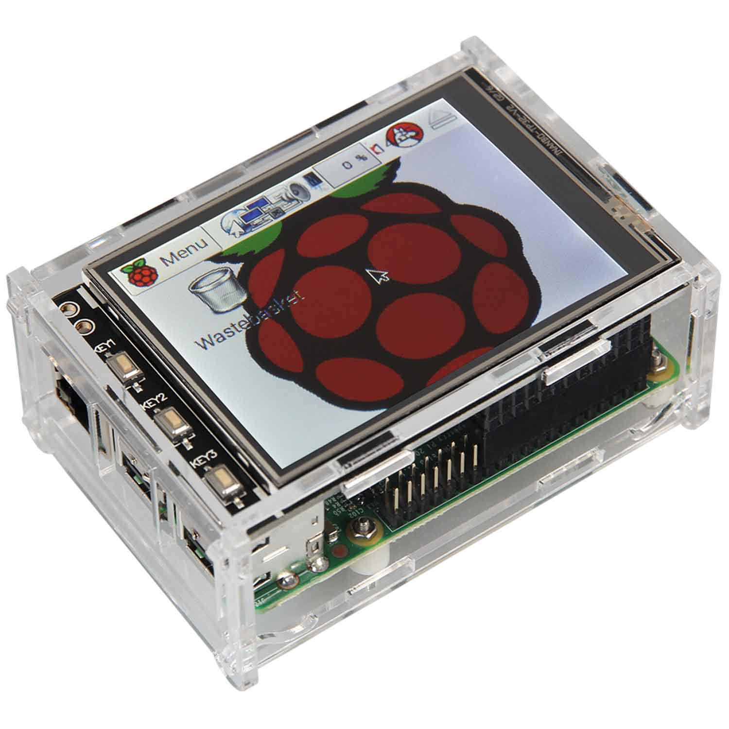 Acrylgehäuse für Raspberry Pi 3.2" und 3.5" Display