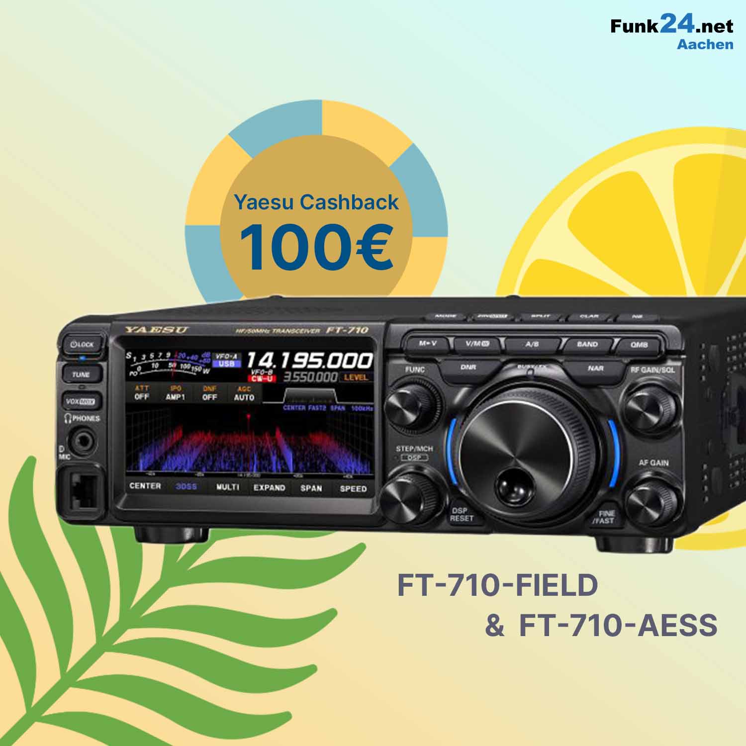 FT-710 FIELD von YAESU | 100€ Cashback sichern! Funk24.net